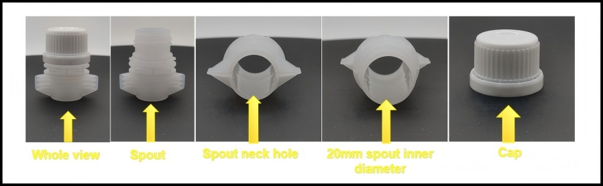 Characteristic of 20mm liquid spout and doypack lid (HL200D)